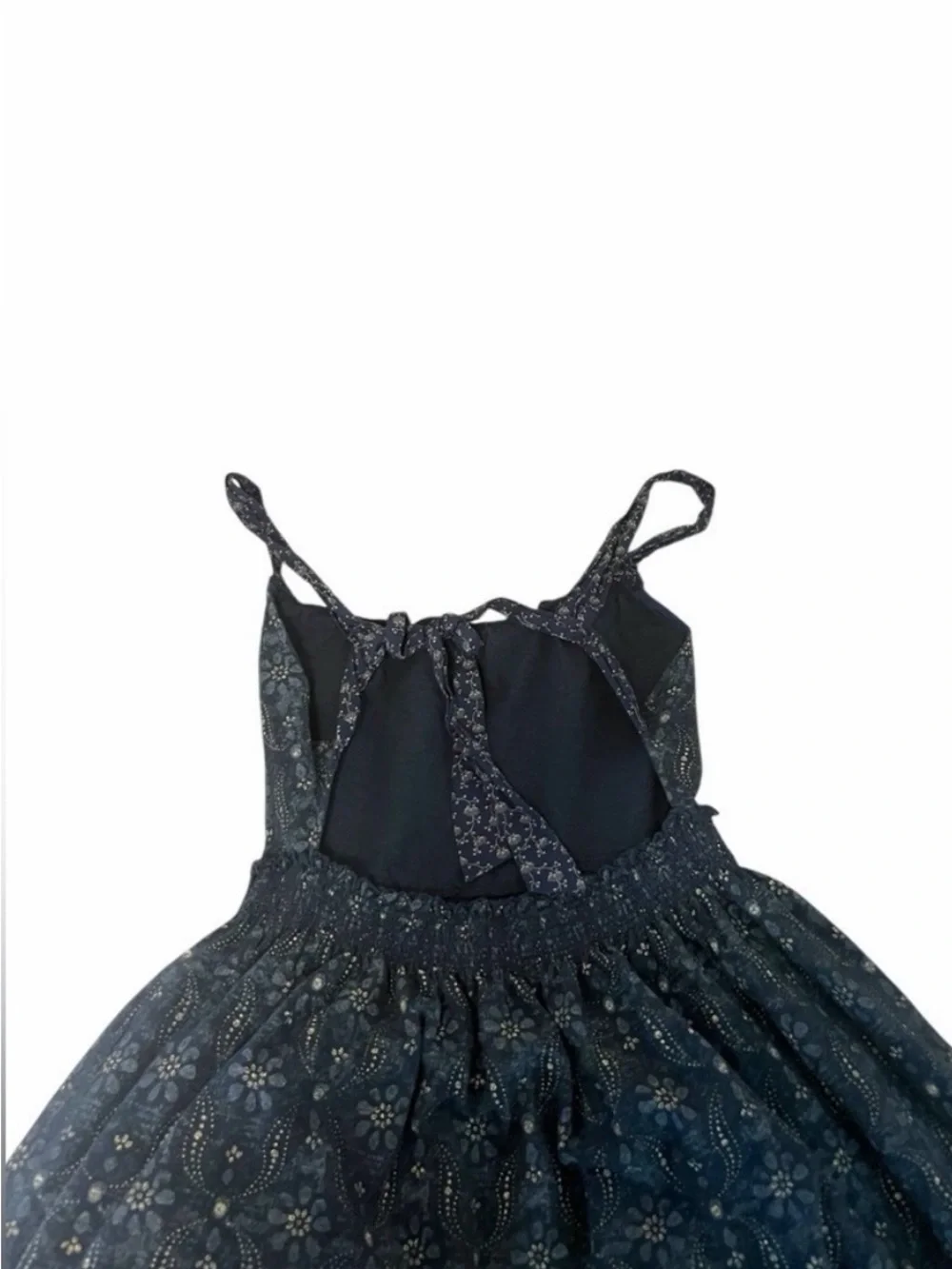 Ralph Lauren Girls 2 PC Summer Set Dress Paisley Print in Black/Blue and Cream